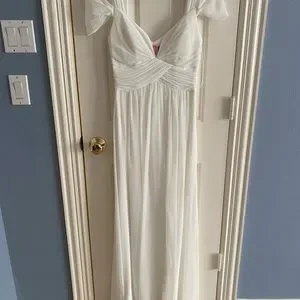 Ocean of Elegance Ivory Maxi Dress